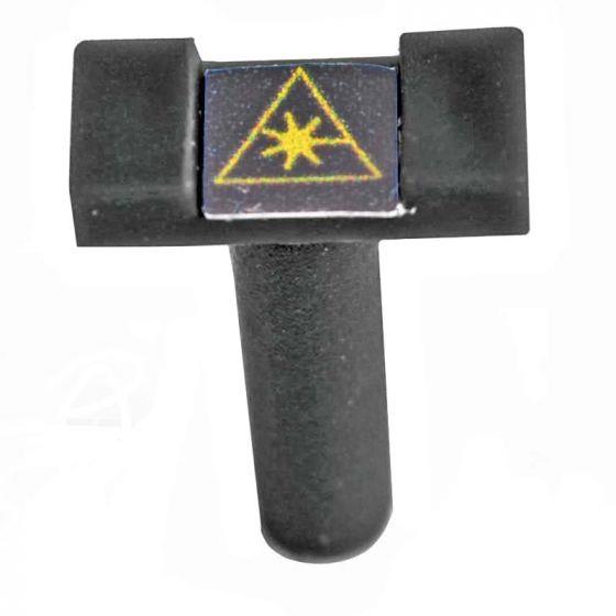 FIB Dust Cap Mating Sleeve Adapter LC with Warning Label Black Square Head - 100 Pack FIB Dust Cap Mating Sleeve Adapter LC with Warning Label Black Square Head - 100 Pack