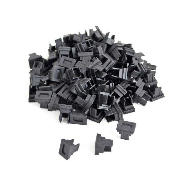 FIB Dust Cap Mating Sleeve Adapter SC Black - 100 Pack
