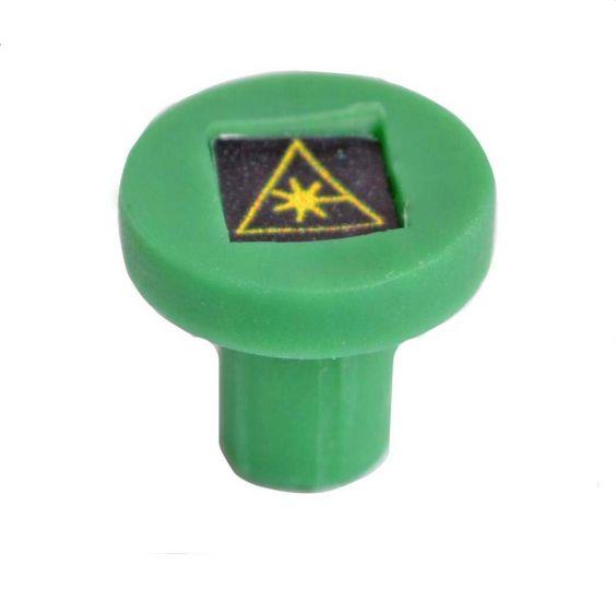 FIB Dust Cap Mating Sleeve Adapter ST with Warning Label Green Round Head - 100 Pack FIB Dust Cap Mating Sleeve Adapter ST with Warning Label Green Round Head - 100 Pack