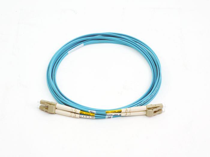 FIB Fiber Optic Patch Cable, LC PC to LC PC, 5 meters, 1.6mm Duplex MM ClearCurveOM3 Fiber
