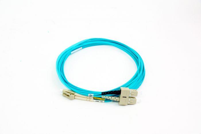 FIB Fiber Optic Patch Cable, LC PC to SC PC, 10 meters, 1.6mm Duplex MM ClearCurveOM3 Fiber