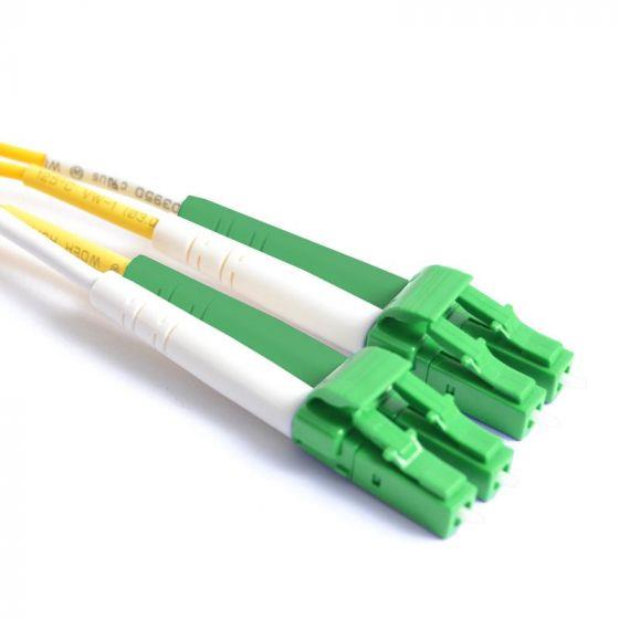 FIB Fiber Optic Patch Cable, LC to LC APC-APC, 10 meters, 1.6mm Duplex SM SMF-28 Ultra Fiber FIB Fiber Optic Patch Cable, LC to LC APC-APC, 10 meters, 1.6mm Duplex SM SMF-28 Ultra Fiber