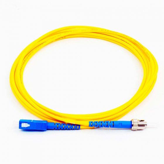 FIB Fiber Optic Patch Cable, ST to SC UPC-UPC, 10 meters, 3mm Simplex SM SMF-28 Ultra Fiber