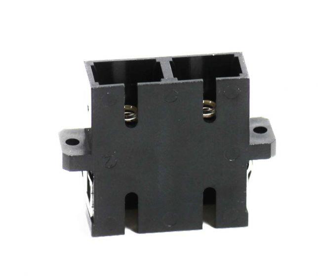 FIB SC Adapter Duplex Black Multimode - with Flange, Style 3