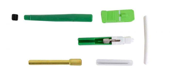 FIB Splice-On Connector LC Singlemode Armordillo OM4 3mm / 2mm / 1.6mm Green 10 Pack