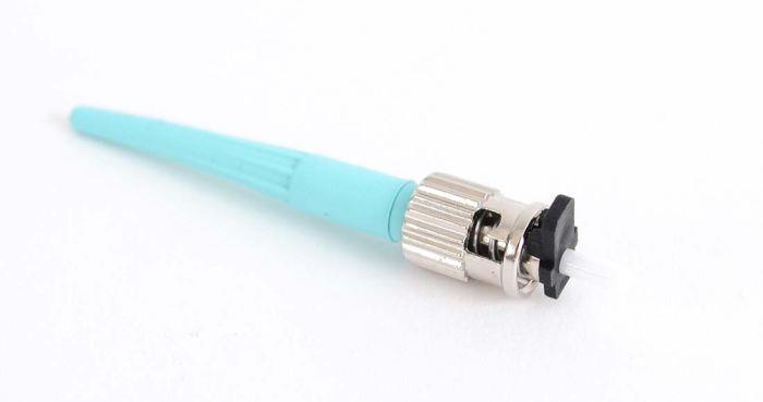 FIB Splice-On Connector ST PC Multimode Cheetah 50um OM3 900um Aqua 100 Pack