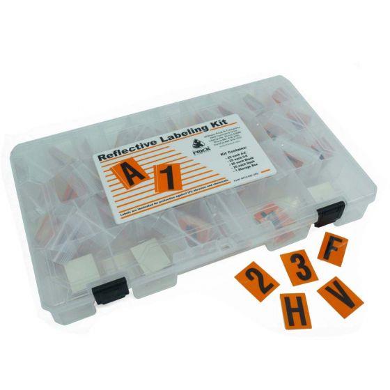 Reflective Number and Letter Labeling Kit, Black on Orange Reflective Number and Letter Labeling Kit, Black on Orange