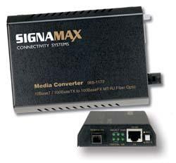 Signamax Media Converter SC Multimode 1000SX 220m(62.5um) 550m(50um) to SC Singlemode 1000 LX Signamax Media Converter SC Multimode 1000SX 220m(62.5um) 550m(50um) to SC Singlemode 1000 LX