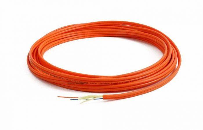 TLC 2mm Duplex 50/125um MM ClearCurve OM2 Fiber Optic Cable, Plenum, Orange