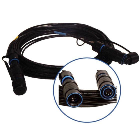 FIB Blue Delphi 12-channel Jam-Nut Receptacle to LC - SM 1' FIB Blue Delphi 12-channel Jam-Nut Receptacle to LC - SM 1'