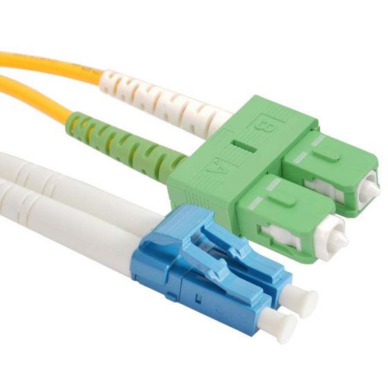 FIB Fiber Optic Cable Duplex 3mm SM 9/125 Ultra SC/APC-LC/UPC-2 Meters FIB Fiber Optic Cable Duplex 3mm SM 9/125 Ultra SC/APC-LC/UPC-2 Meters