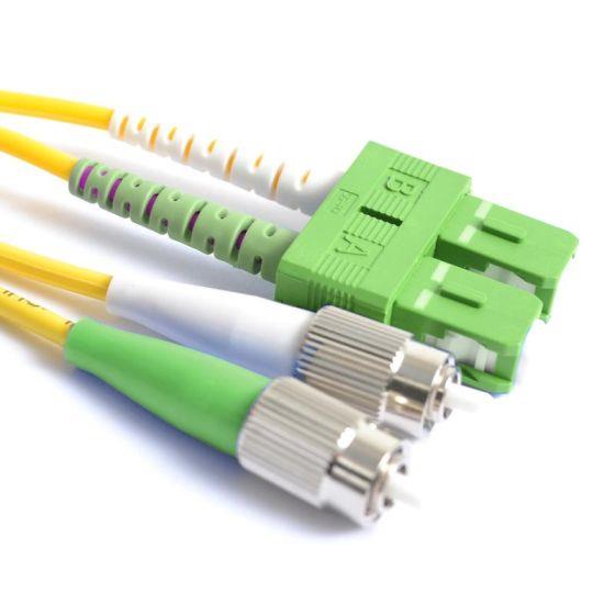 FIB Fiber Optic Patch Cable, FC to SC APC-APC, 5 meters, 3mm Duplex SM SMF-28 Ultra Fiber FIB Fiber Optic Patch Cable, FC to SC APC-APC, 5 meters, 3mm Duplex SM SMF-28 Ultra Fiber