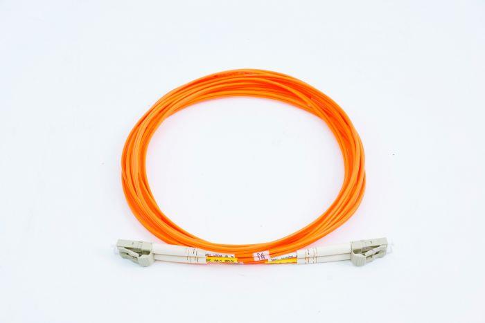 FIB Fiber Optic Patch Cable, LC PC to LC PC, 3 meters, 1.6mm Duplex MM ClearCurveOM2 Fiber