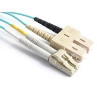 FIB Fiber Optic Patch Cable, LC PC to SC PC, 10 meters, 1.6mm Duplex MM ClearCurveOM4 Fiber