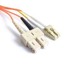 FIB Fiber Optic Patch Cable, SC PC to LC PC, 3 meters, 1.6mm Duplex MM ClearCurveOM2 Fiber FIB Fiber Optic Patch Cable, SC PC to LC PC, 3 meters, 1.6mm Duplex MM ClearCurveOM2 Fiber