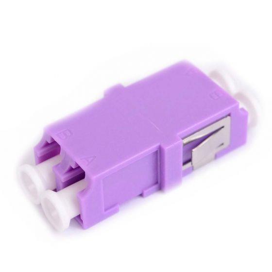 FIB LC Duplex Adapter Ceramic Flangeless Violet FIB LC Duplex Adapter Ceramic Flangeless Violet