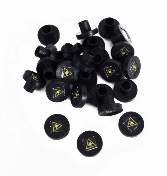 FIB Laser Safety Cap Bulkhead FC Black - 25 Pack