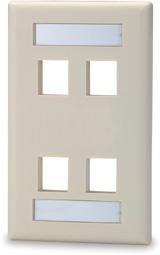 SIGNAMAX Keystone Surface-Mount Faceplate Box Double Gang 1.25" Deep Light Ivory