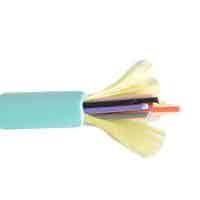 TLC 12 Fiber, 50/125um ClearCurve OM3, Distribution Fiber Optic Cable, Riser, Aqua